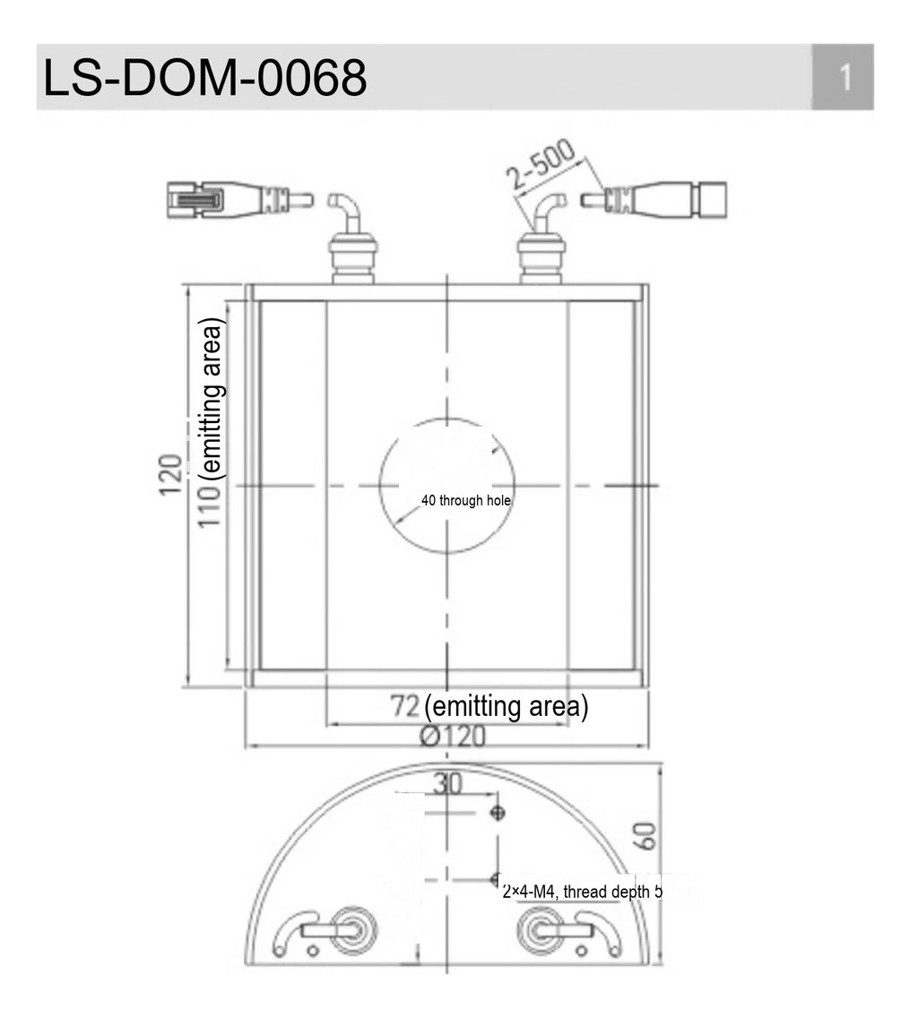 LS-DOM-0068 dimensions (mm)