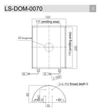 LS-DOM-0070 dimensions (mm)