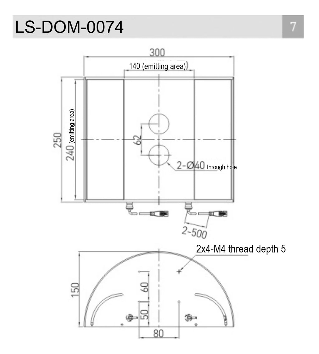 LS-DOM-0074 dimensions (mm)