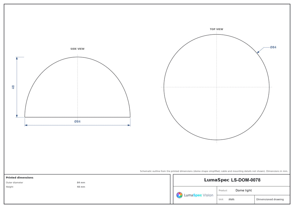 LS-DOM-0078 dimensions (mm)