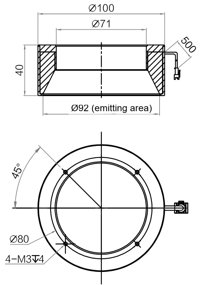 LS-DOM-0105 dimensions (mm)