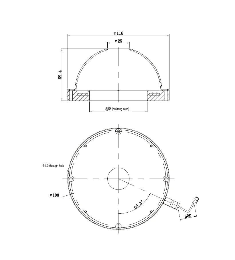 LS-DOM-0108 dimensions (mm)