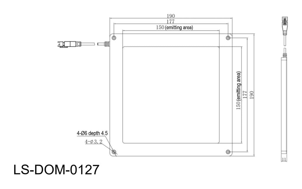 LS-DOM-0127 dimensions (mm)