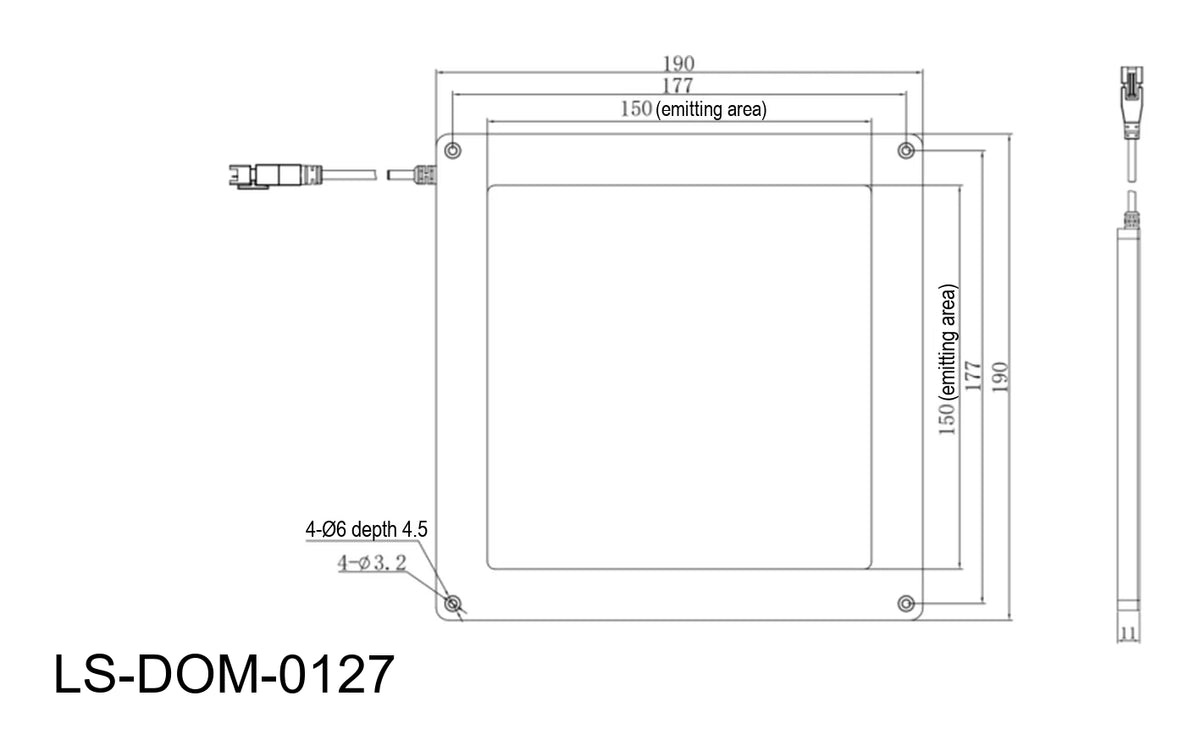 LS-DOM-0127 dimensions (mm)