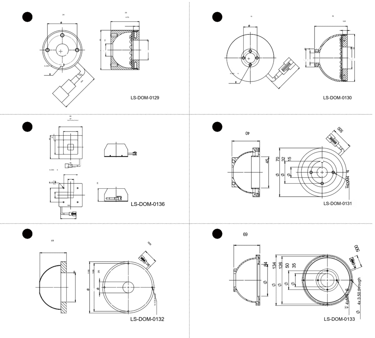 LS-DOM-0129 dimensions (mm)