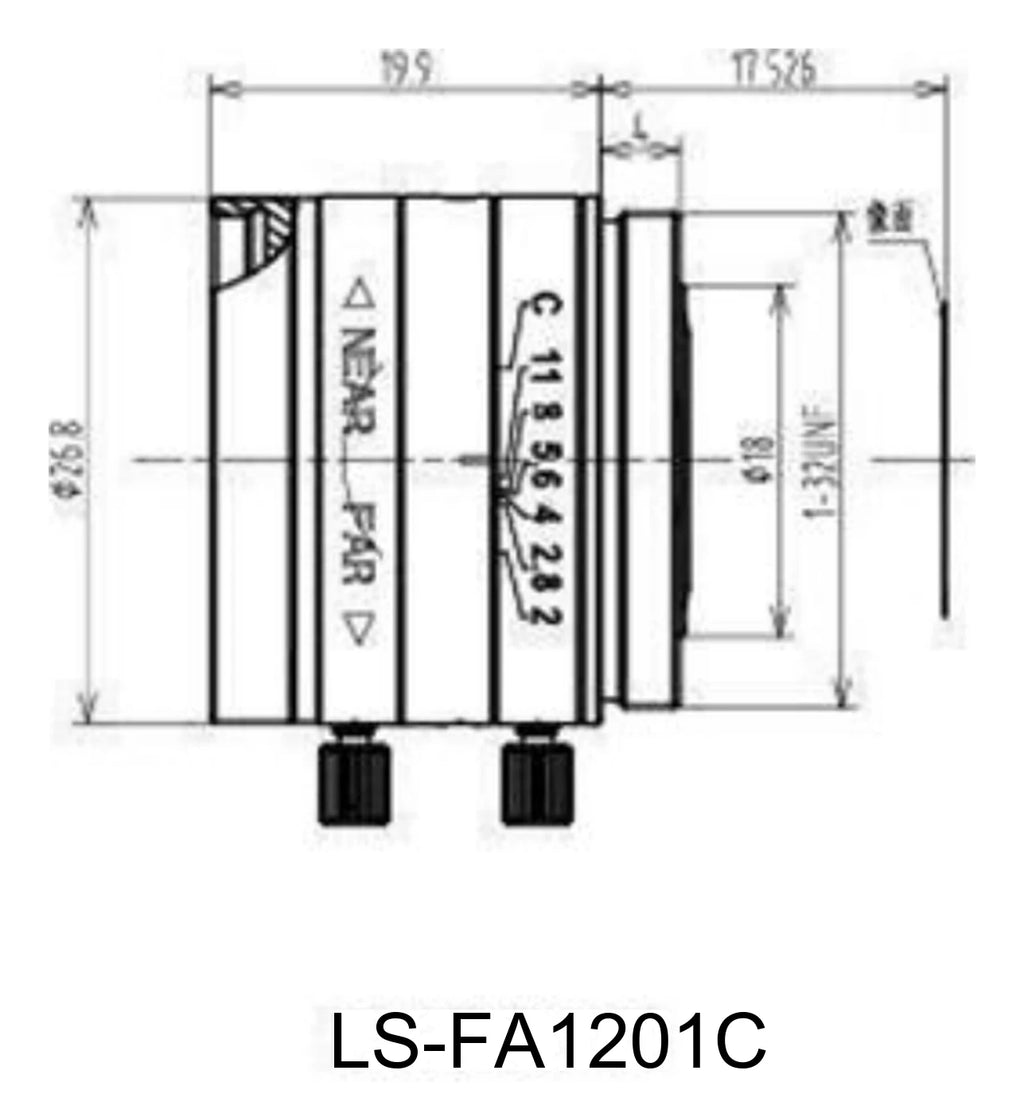 LS-FA1201C dimensions (mm)