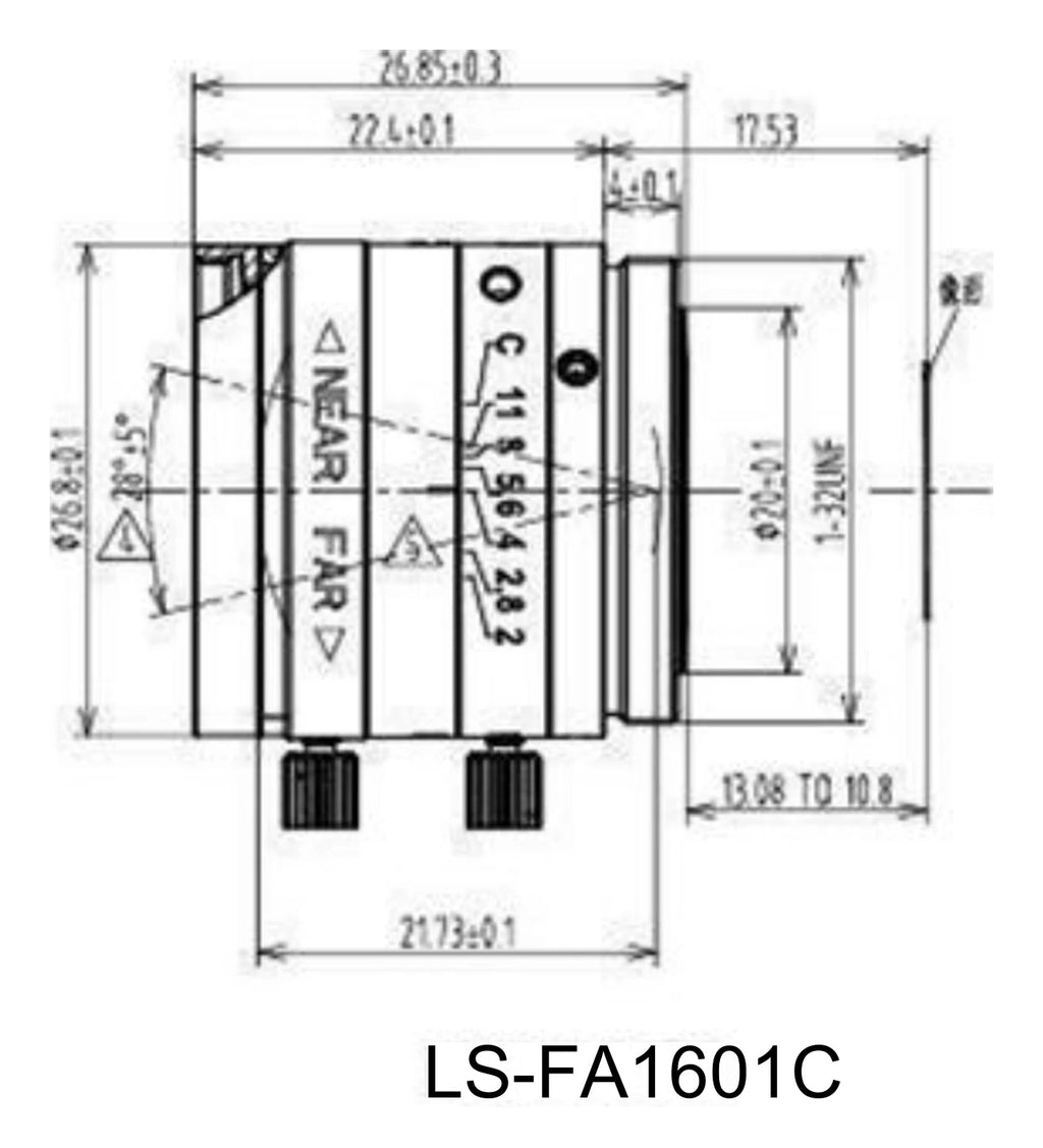 LS-FA1601C dimensions (mm)