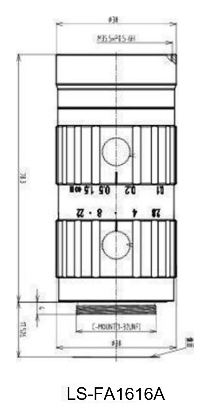 LS-FA1616A dimensions (mm)
