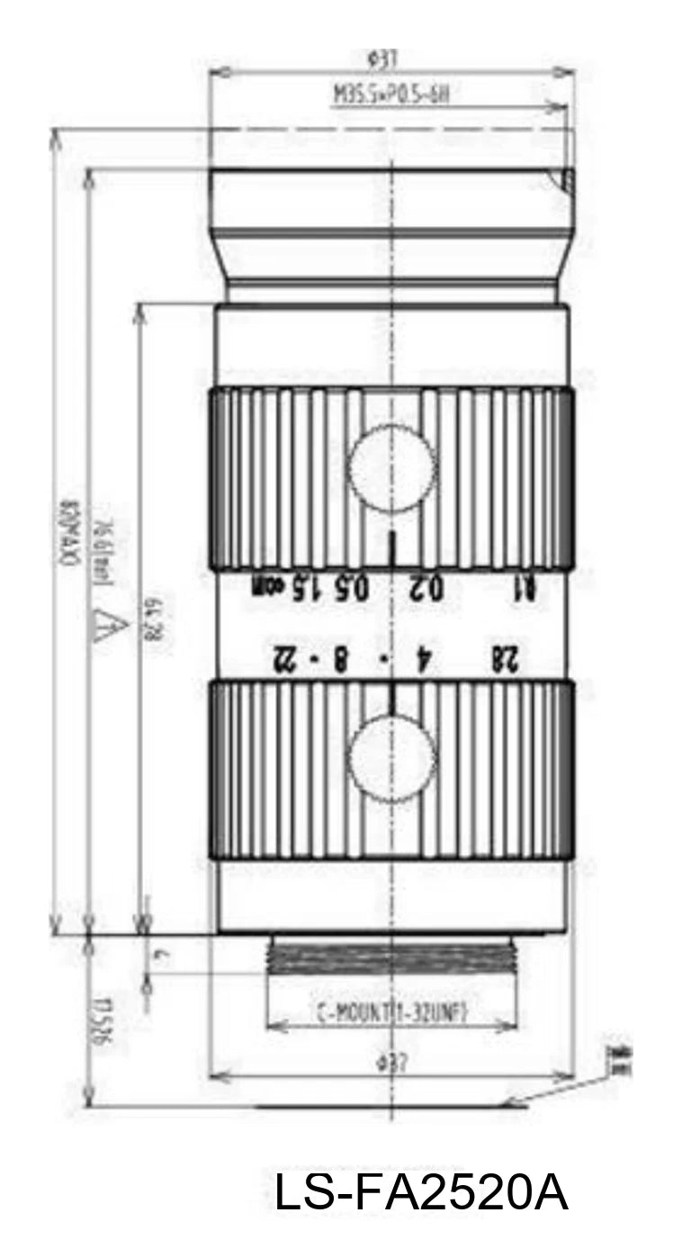LS-FA2520A dimensions (mm)