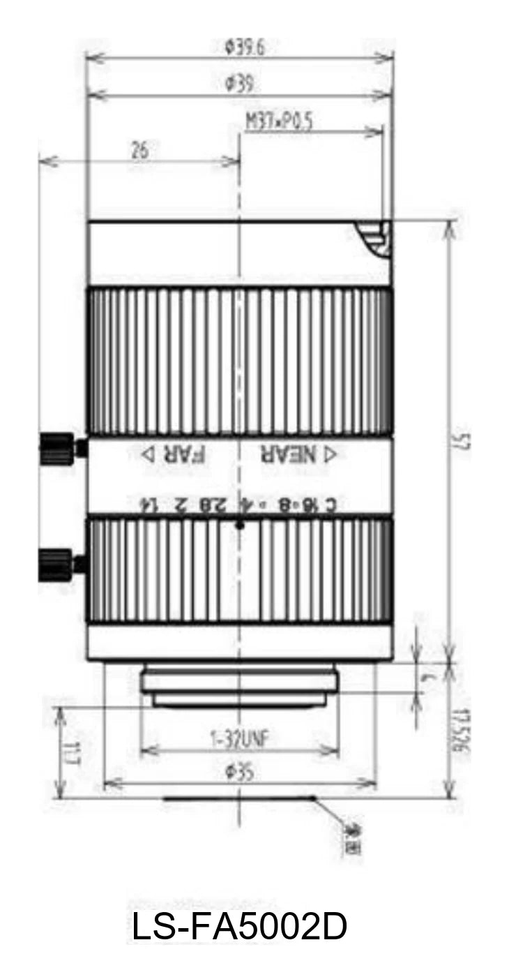 LS-FA5002D dimensions (mm)