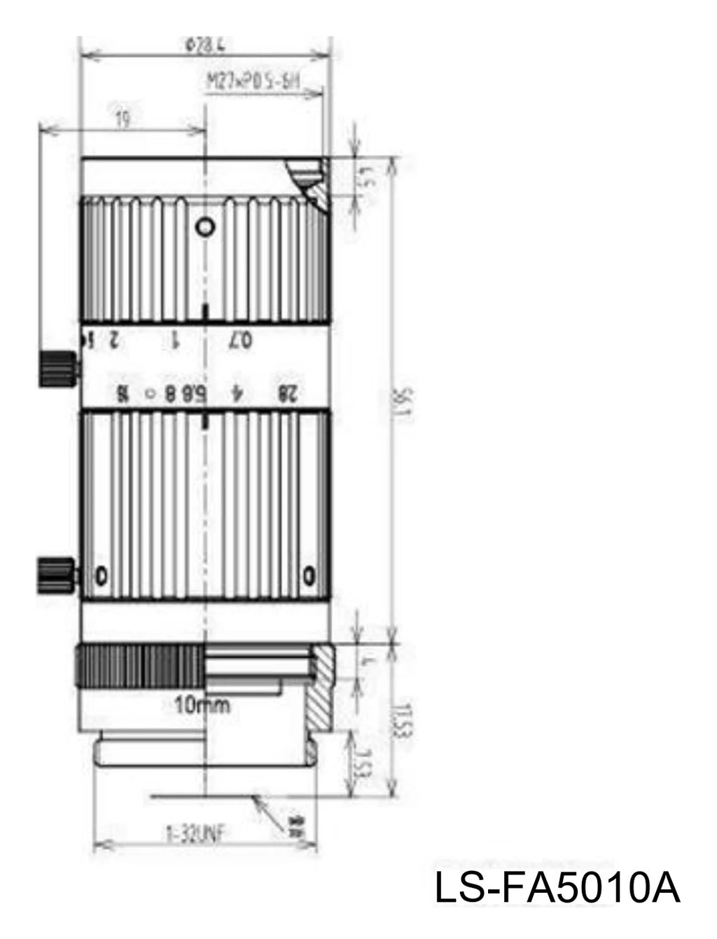 LS-FA5010A dimensions (mm)