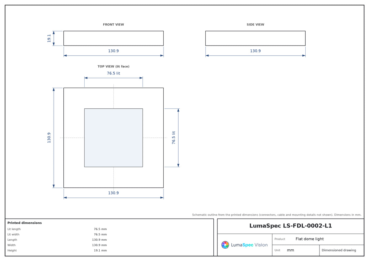 LS-FDL-0002-L1 dimensions (mm)