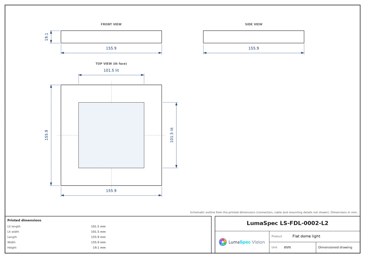 LS-FDL-0002-L2 dimensions (mm)