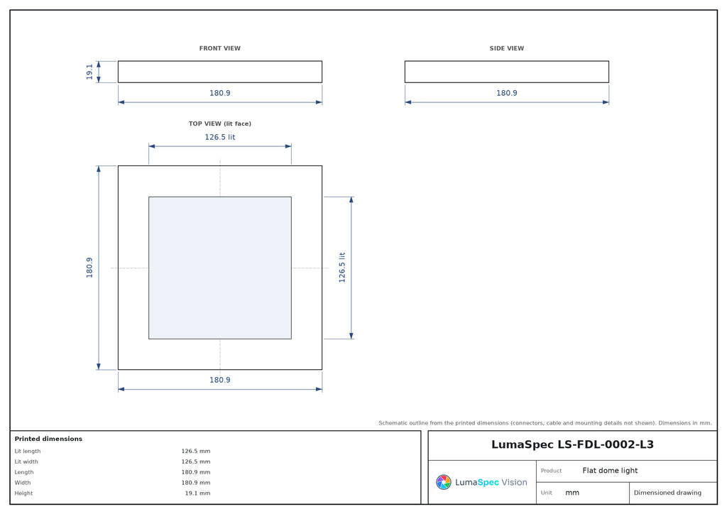 LS-FDL-0002-L3 dimensions (mm)