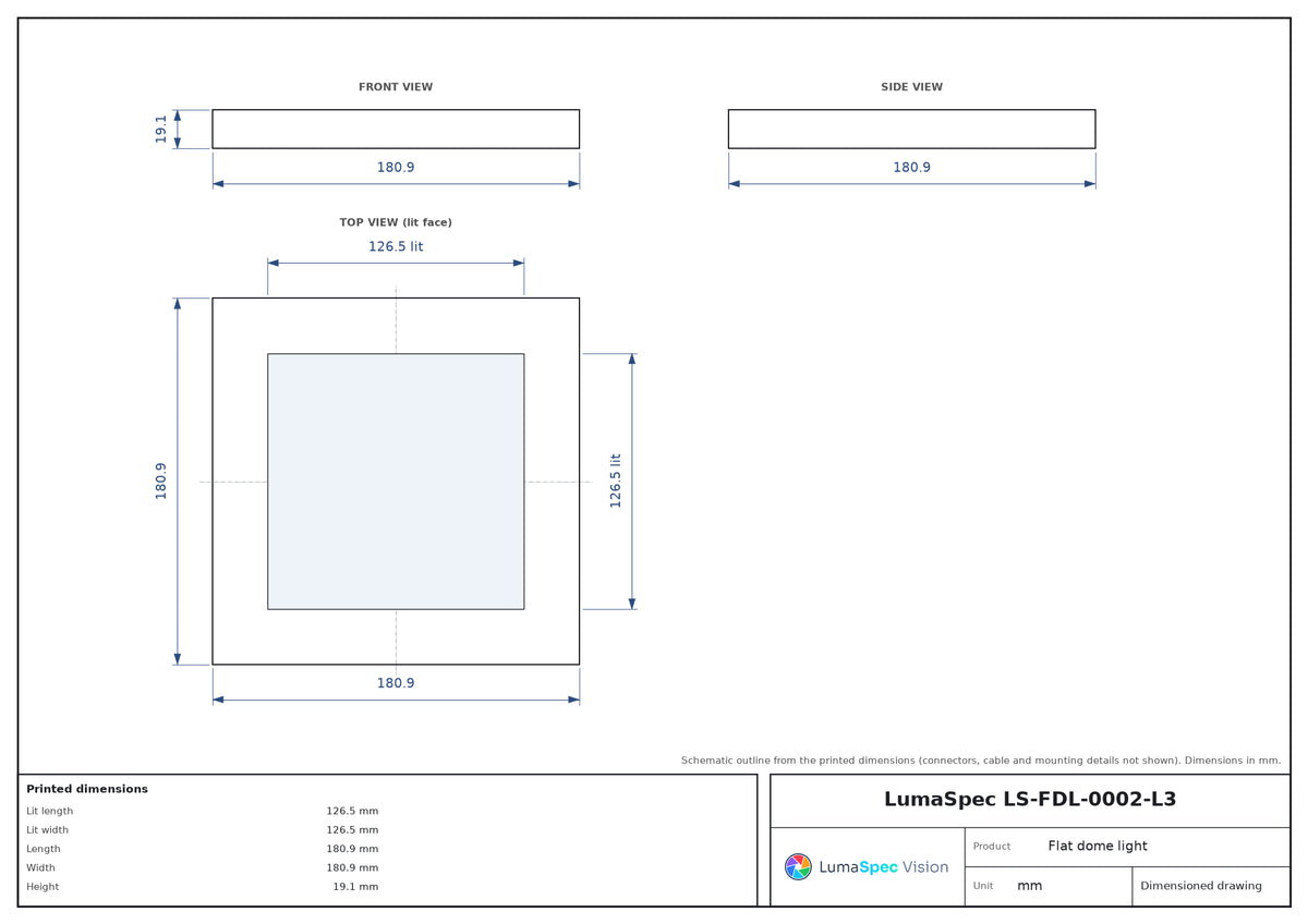 LS-FDL-0002-L3 dimensions (mm)