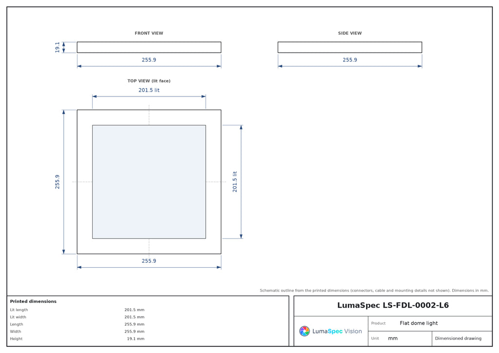 LS-FDL-0002-L6 dimensions (mm)