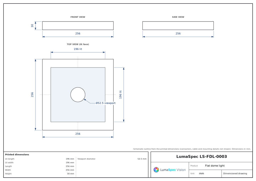 LS-FDL-0003 dimensions (mm)