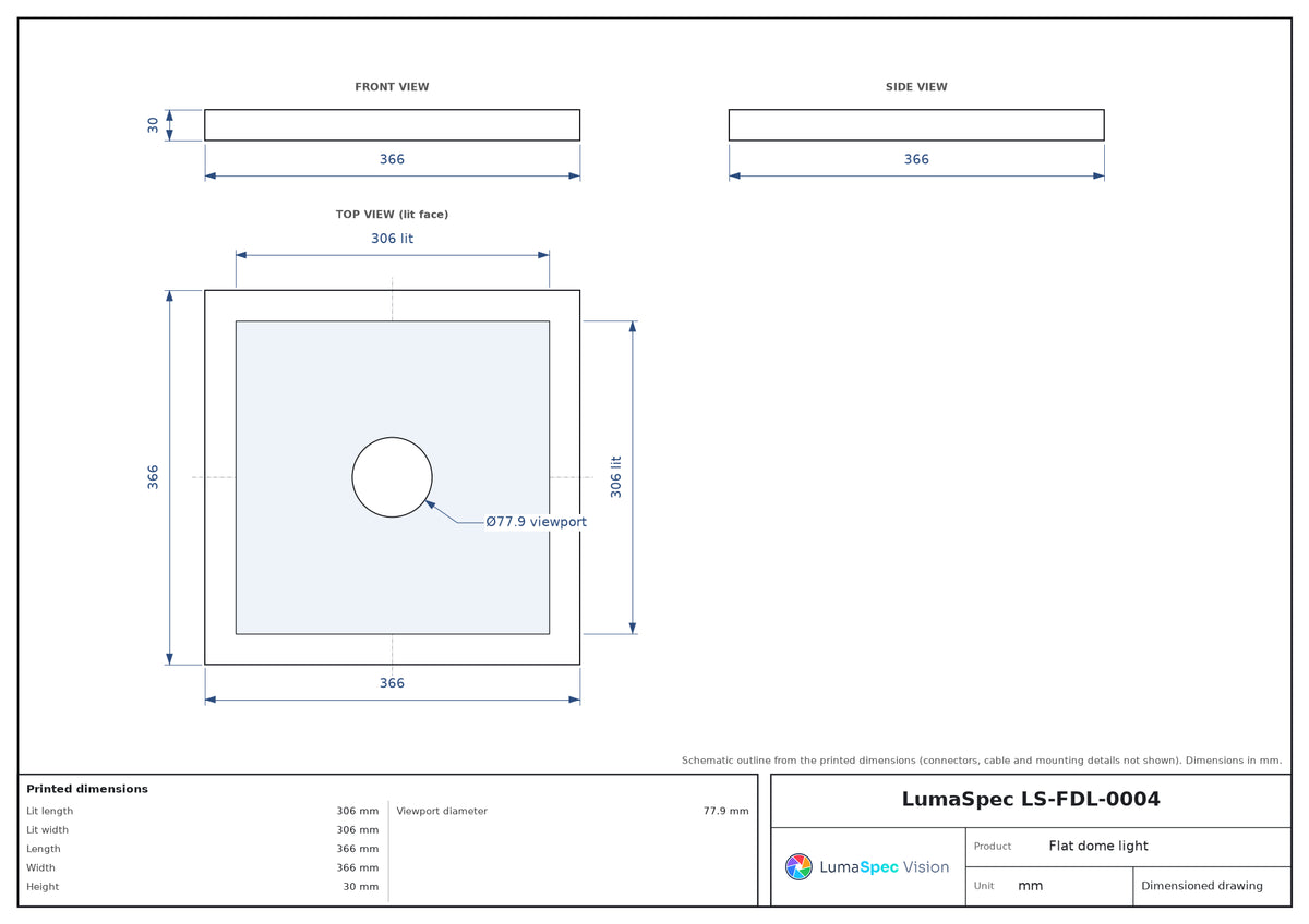 LS-FDL-0004 dimensions (mm)