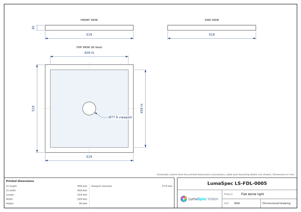 LS-FDL-0005 dimensions (mm)