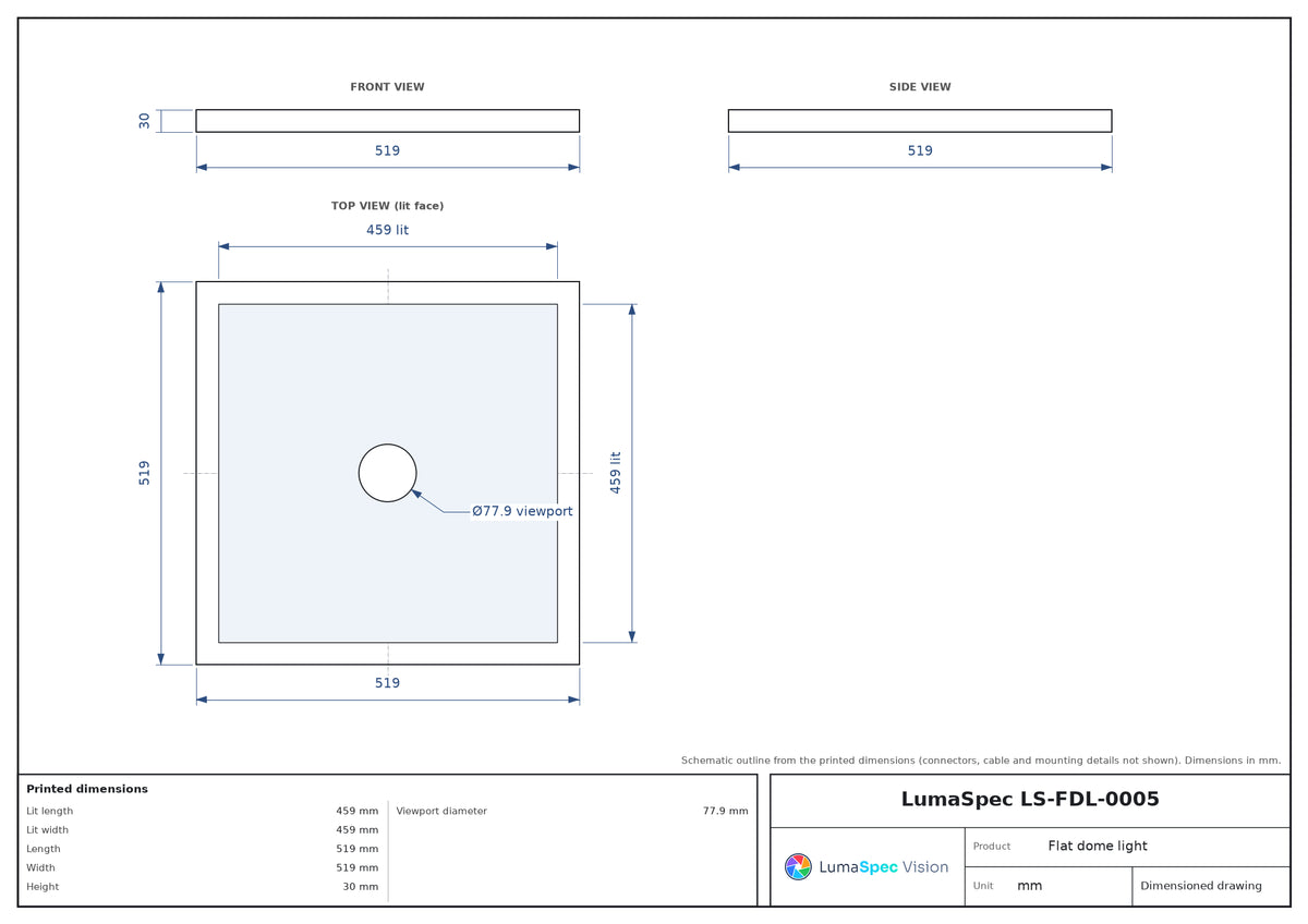 LS-FDL-0005 dimensions (mm)