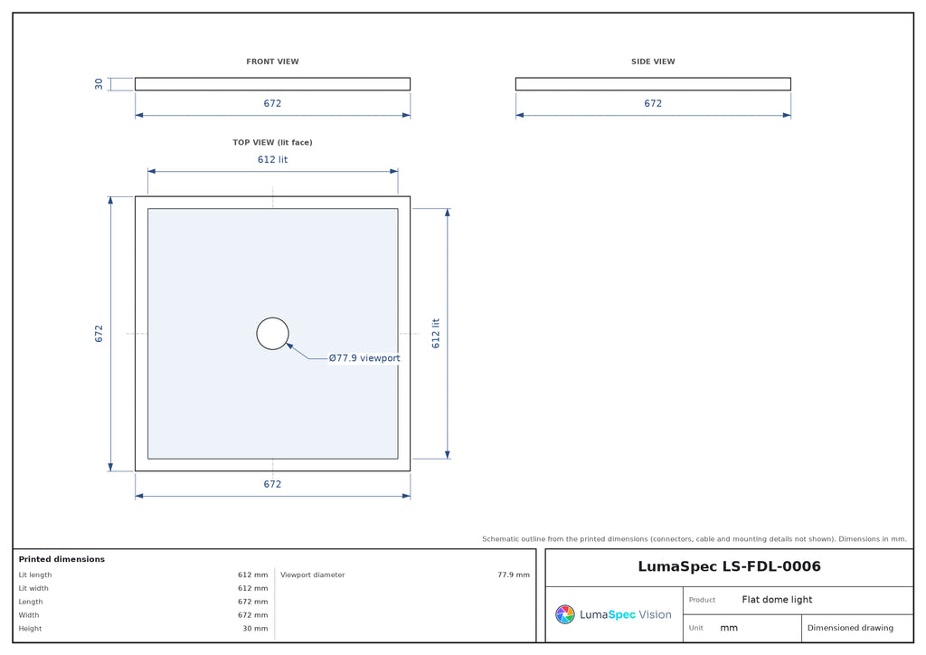 LS-FDL-0006 dimensions (mm)
