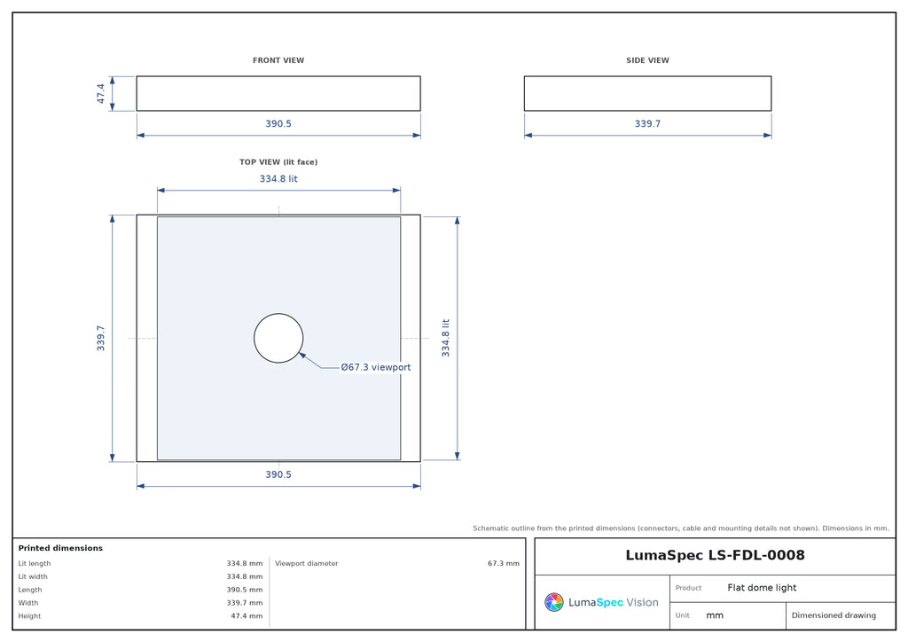 LS-FDL-0008 dimensions (mm)