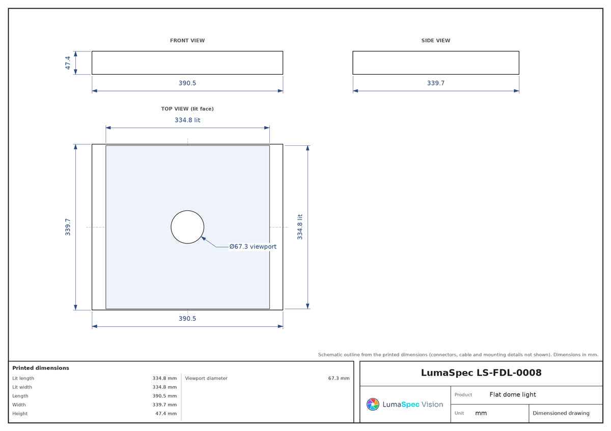 LS-FDL-0008 dimensions (mm)