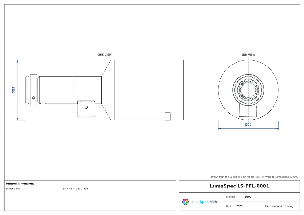 LS-FFL-0001 dimensions (mm)
