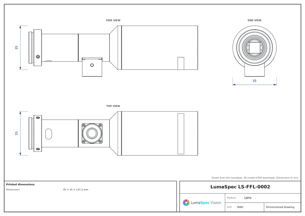 LS-FFL-0002 dimensions (mm)
