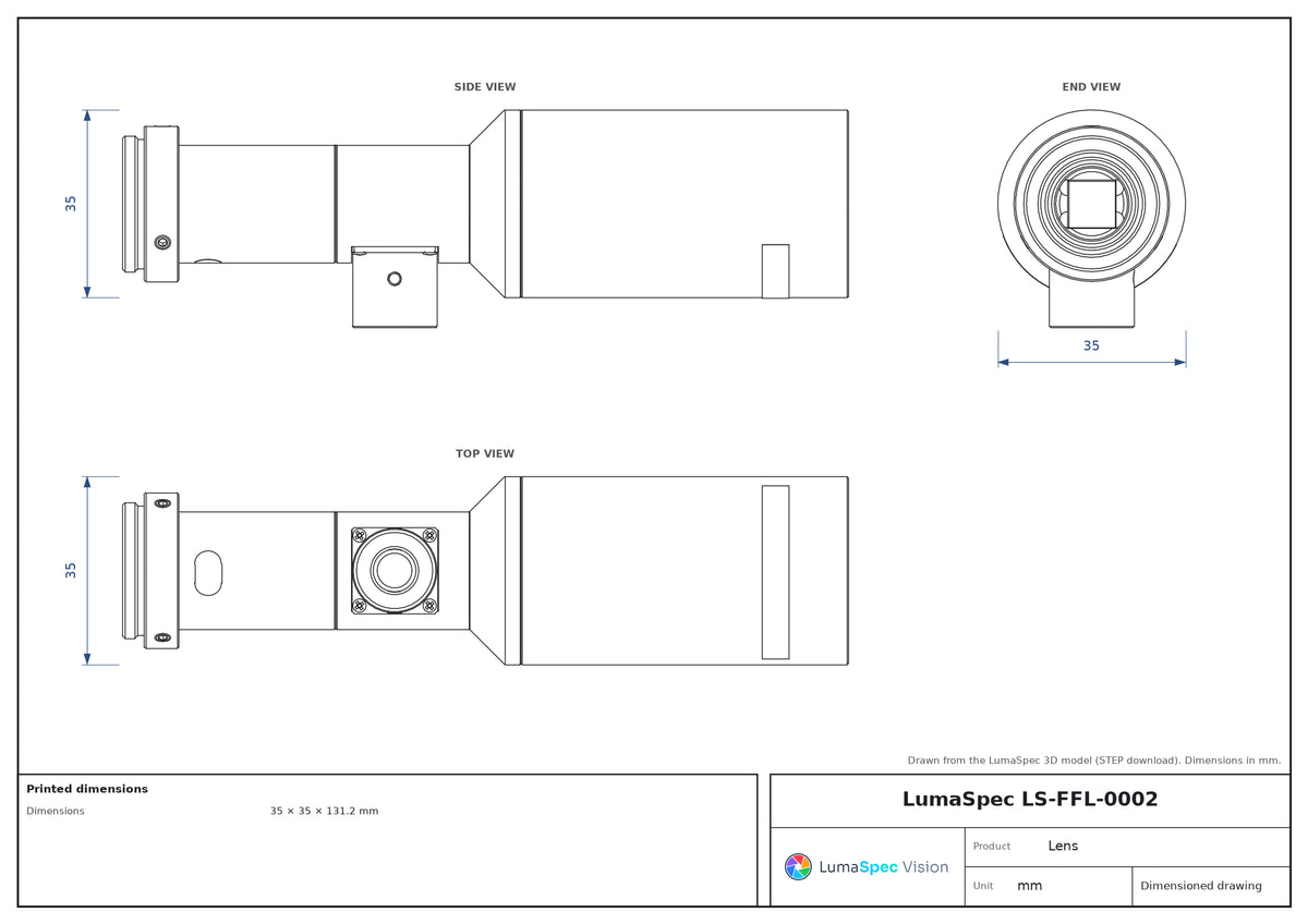 LS-FFL-0002 dimensions (mm)