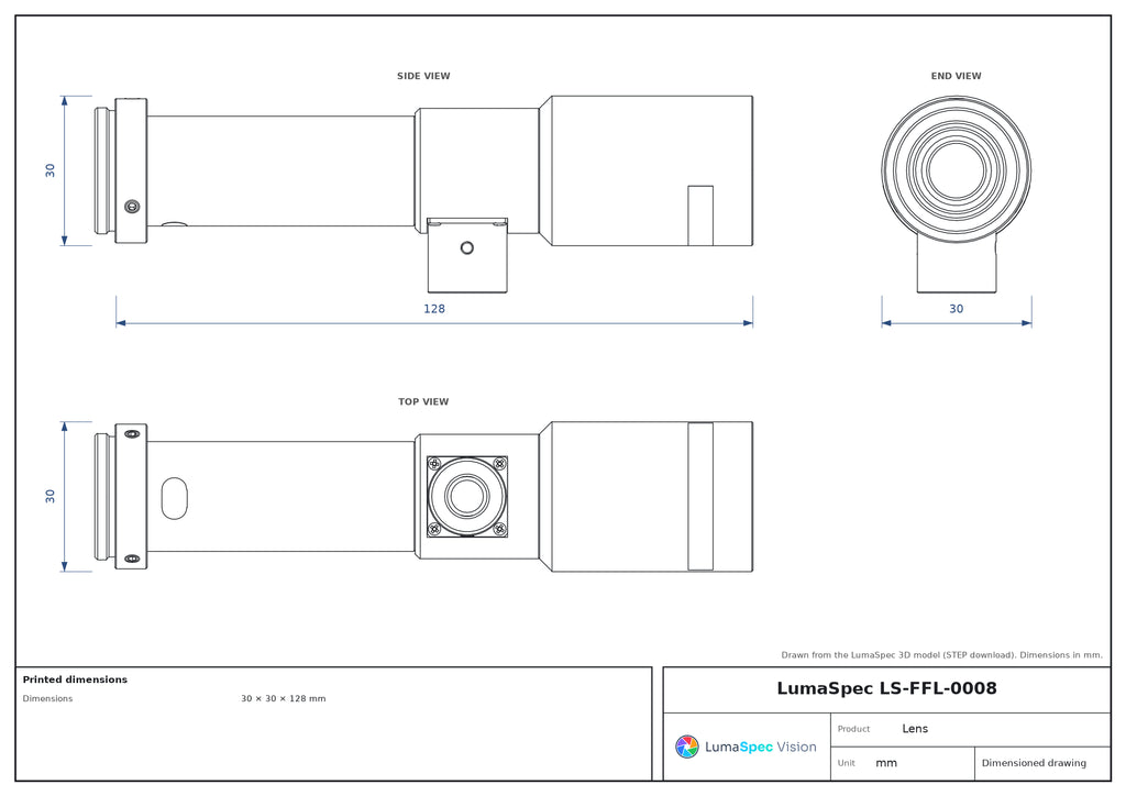 LS-FFL-0008 dimensions (mm)