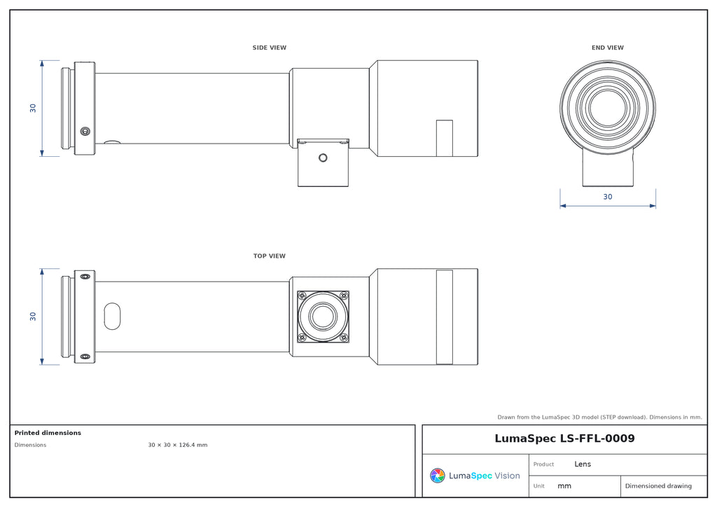 LS-FFL-0009 dimensions (mm)