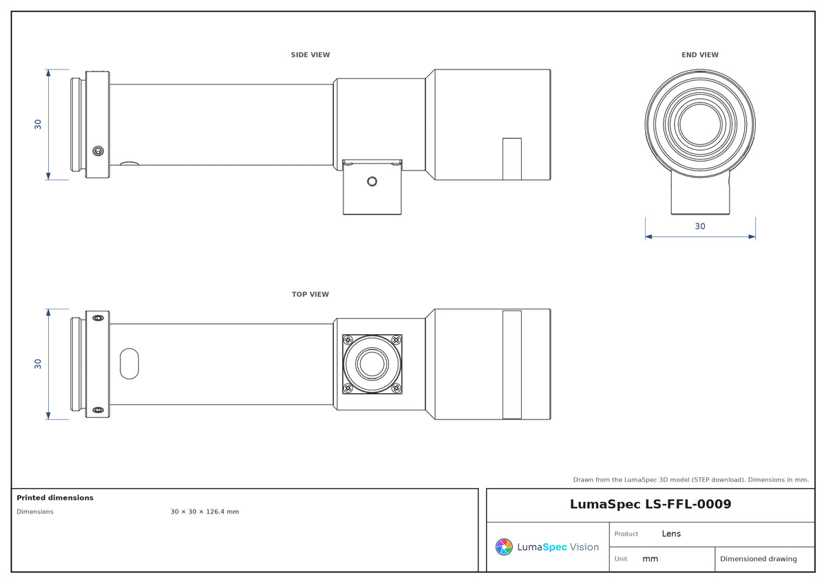 LS-FFL-0009 dimensions (mm)