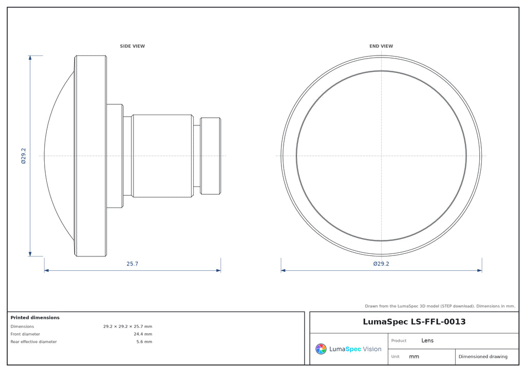 LS-FFL-0013 dimensions (mm)
