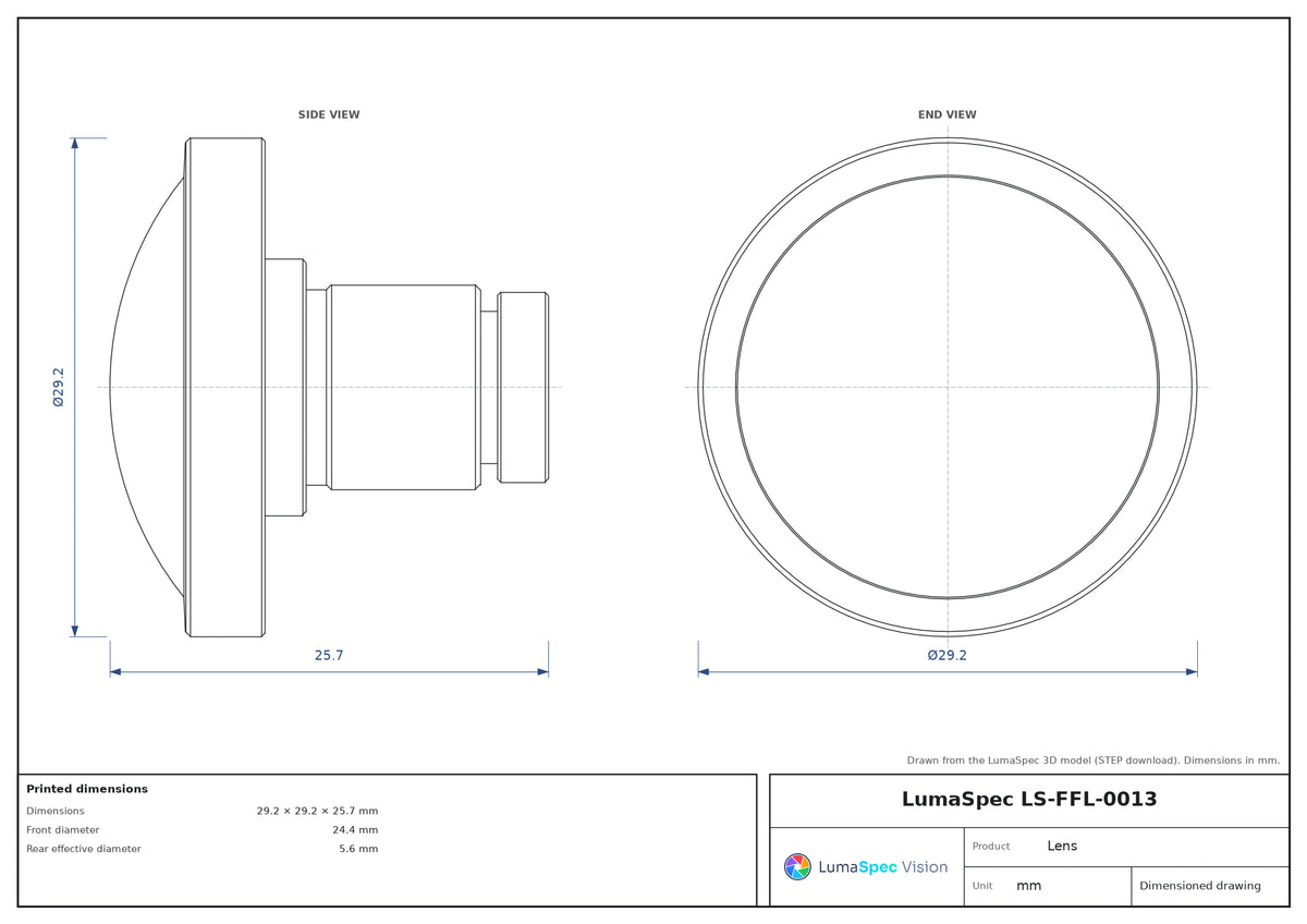 LS-FFL-0013 dimensions (mm)