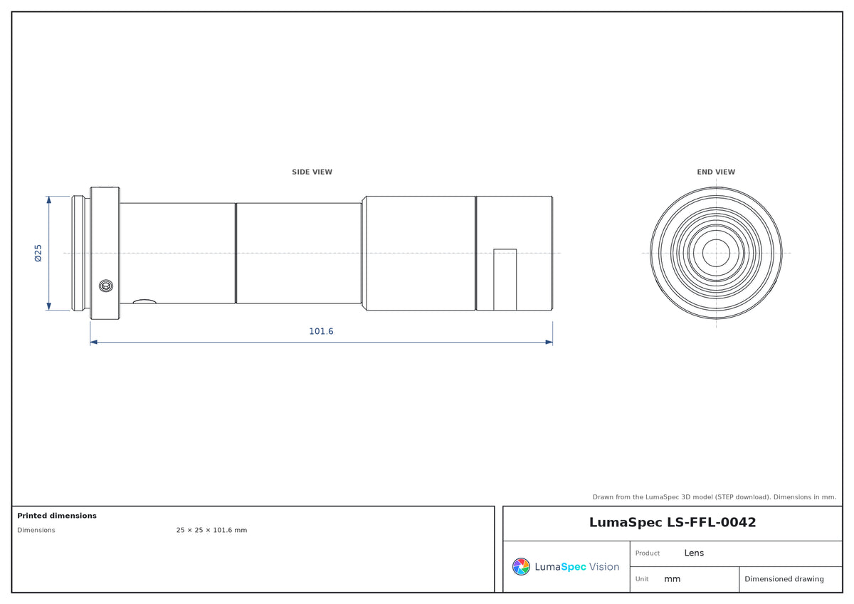 LS-FFL-0042 dimensions (mm)
