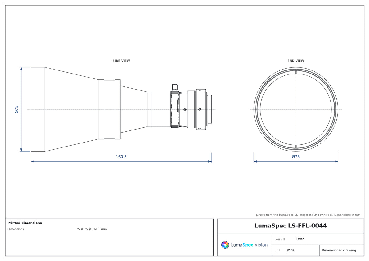 LS-FFL-0044 dimensions (mm)
