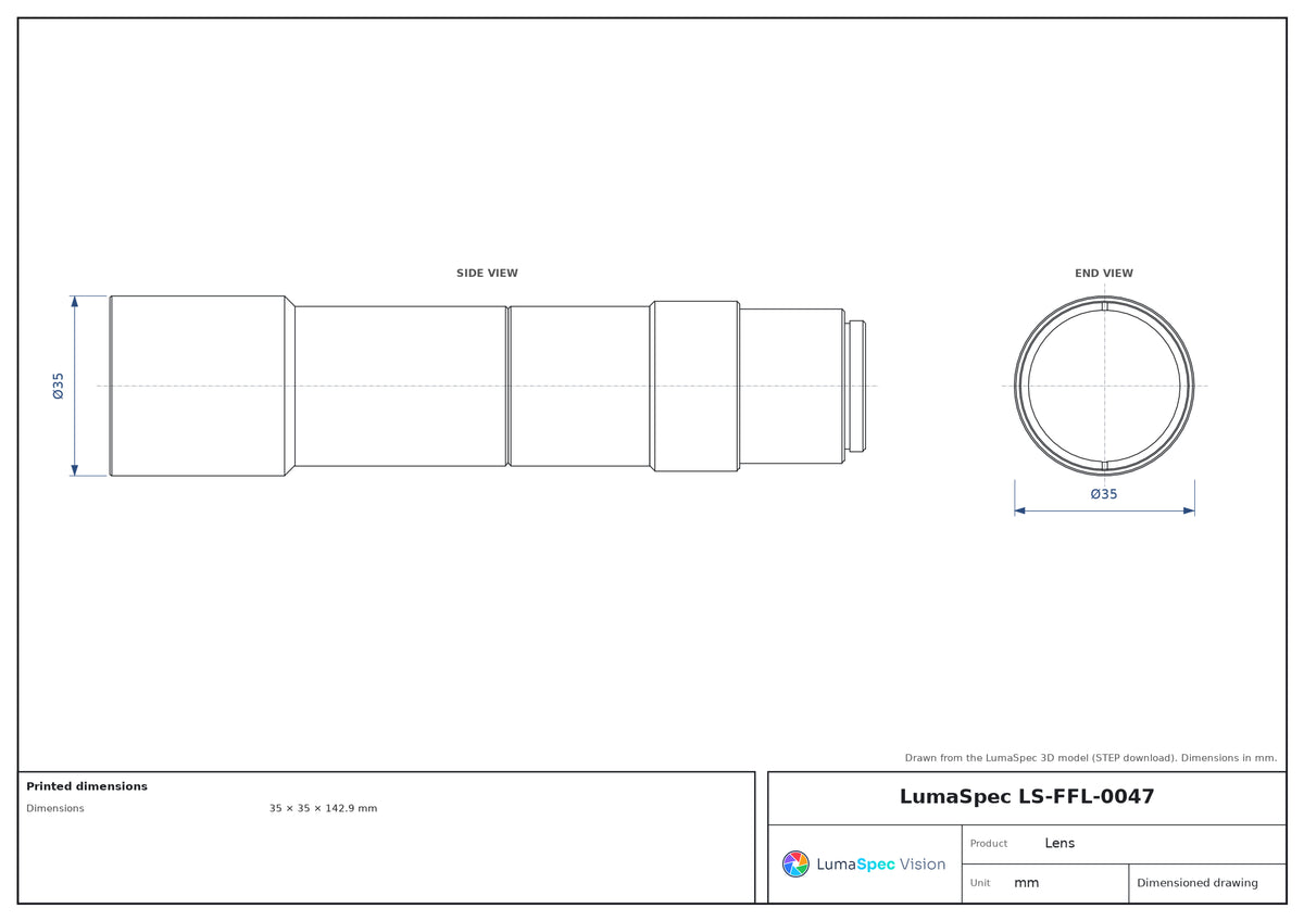 LS-FFL-0047 dimensions (mm)