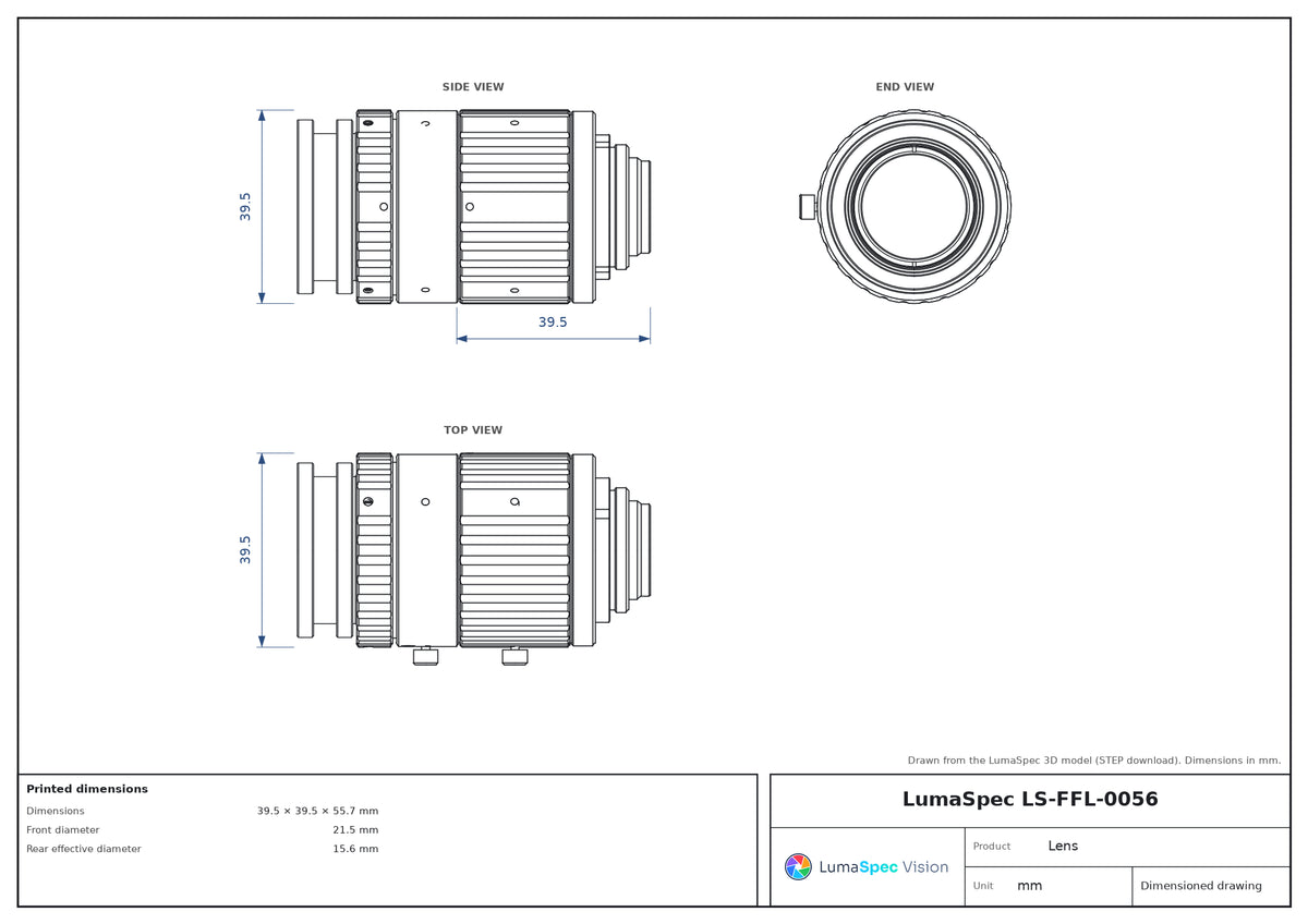 LS-FFL-0056 dimensions (mm)