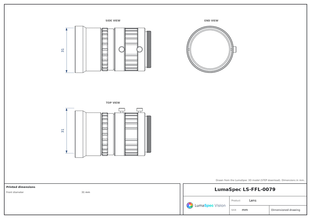 LS-FFL-0079 dimensions (mm)