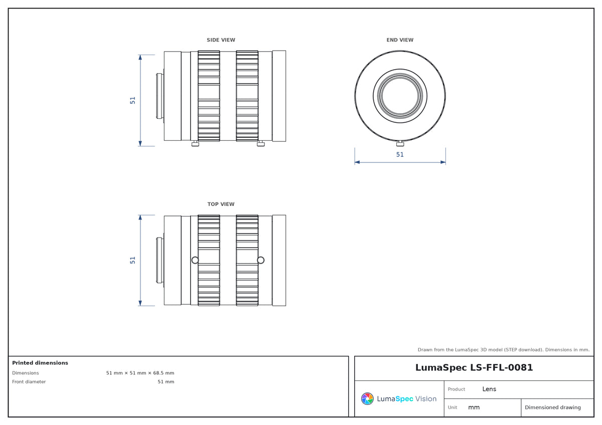 LS-FFL-0081 dimensions (mm)
