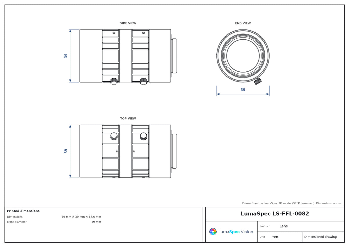 LS-FFL-0082 dimensions (mm)
