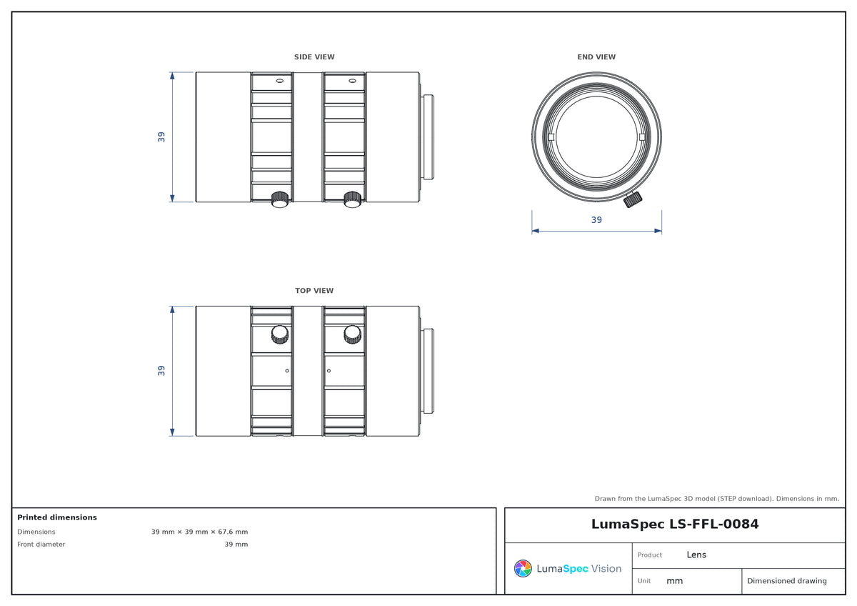 LS-FFL-0084 dimensions (mm)