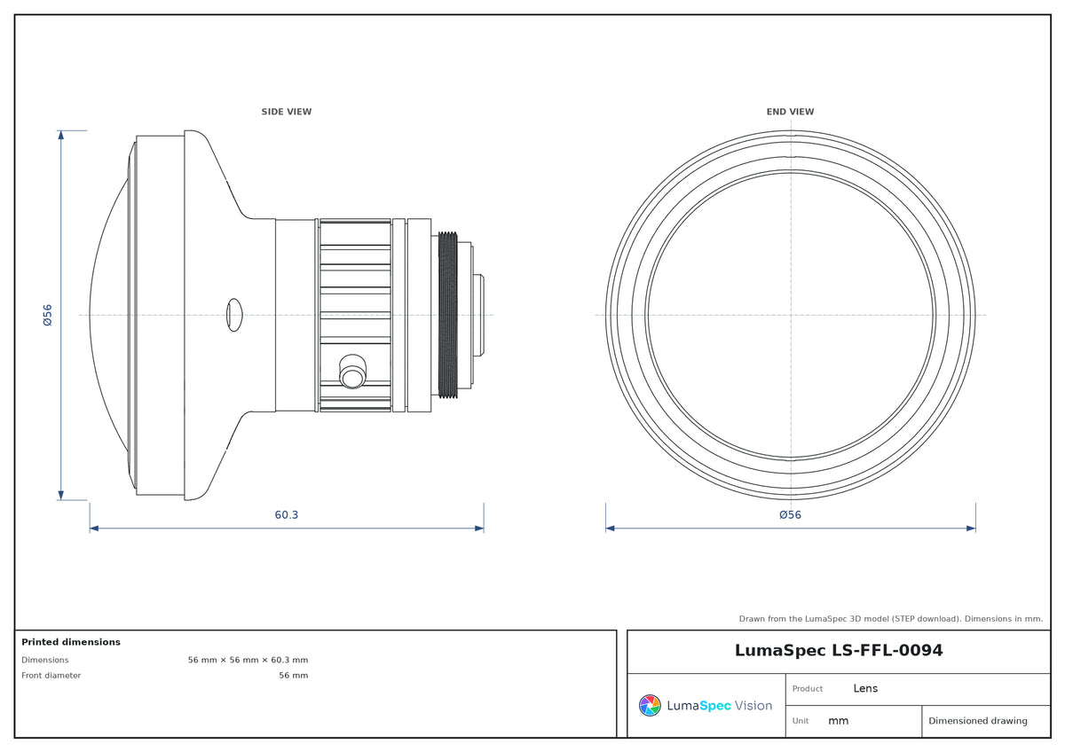 LS-FFL-0094 dimensions (mm)