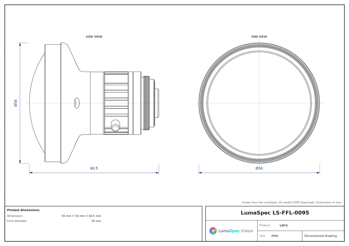 LS-FFL-0095 dimensions (mm)