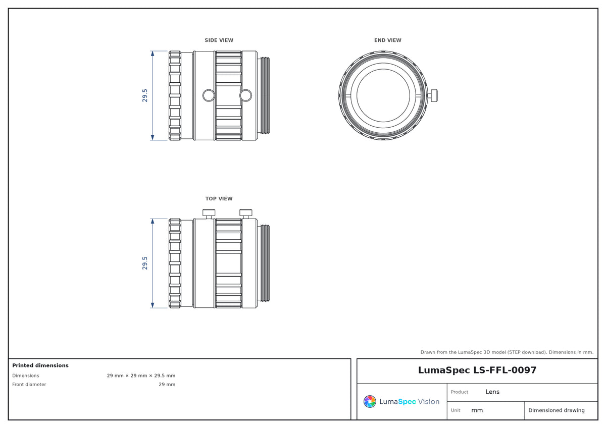LS-FFL-0097 dimensions (mm)