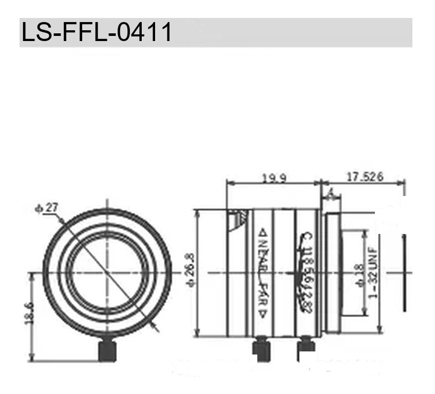 LS-FFL-0411 dimensions (mm)