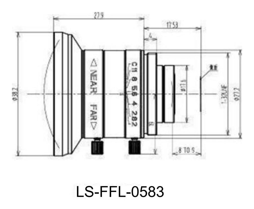 LS-FFL-0583 dimensions (mm)