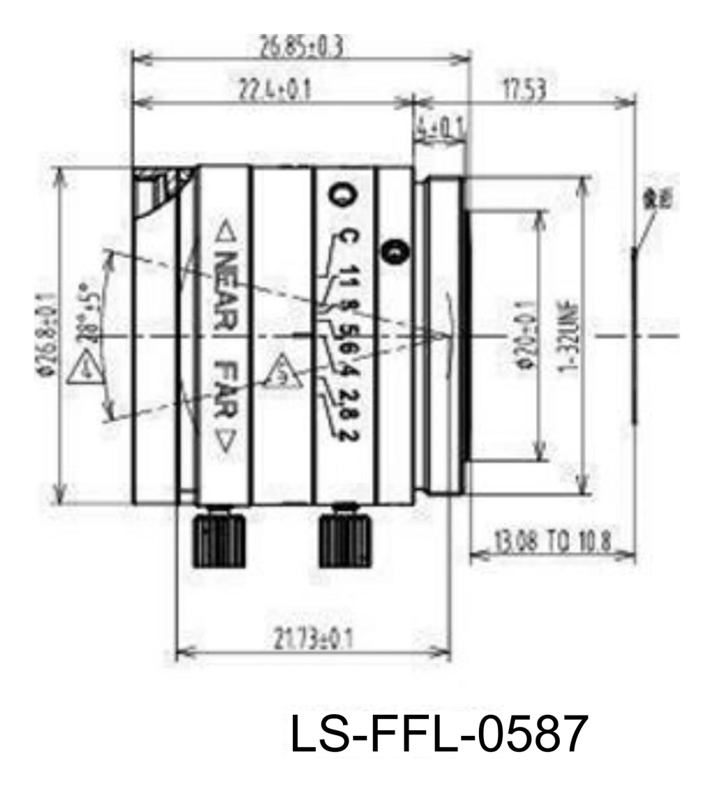 LS-FFL-0587 dimensions (mm)