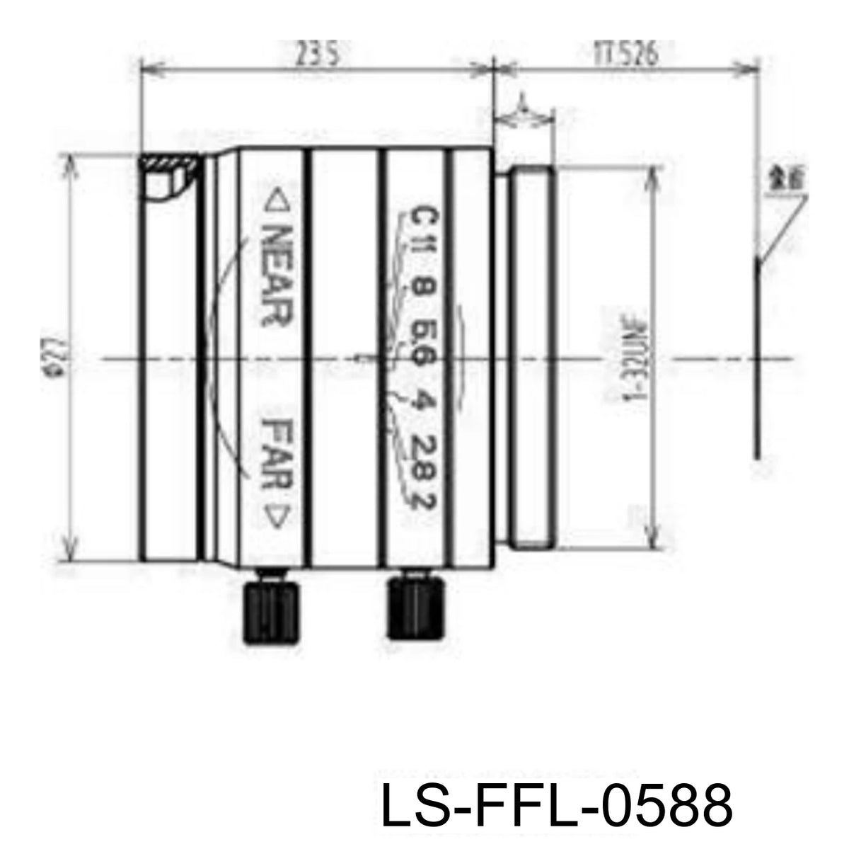 LS-FFL-0588 dimensions (mm)